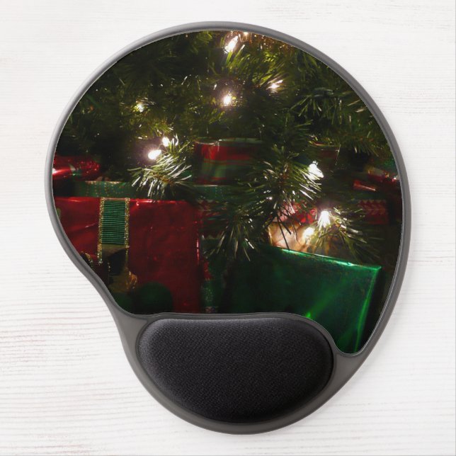 Gifts Under the Tree Christmas Holiday Gel Mouse Pad (Front)