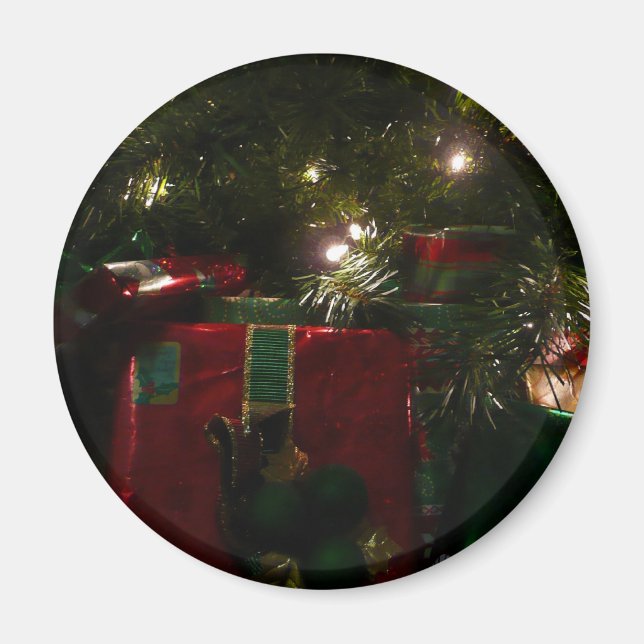 Gifts Under the Tree Christmas Holiday Magnet (Front)