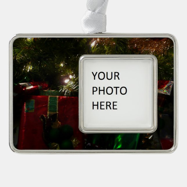 Gifts Under the Tree Christmas Holiday Ornament (Front)