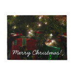 Gifts Under the Tree Christmas Holiday Scene Doormat