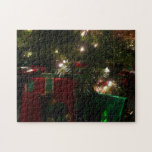 Gifts Under the Tree Christmas Holiday Scene Jigsaw Puzzle