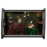 Gifts Under the Tree Christmas Holiday Scene Serving Tray