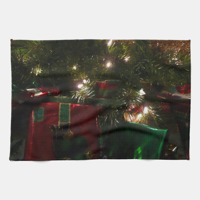 Gifts Under the Tree Christmas Holiday Towel (Horizontal)