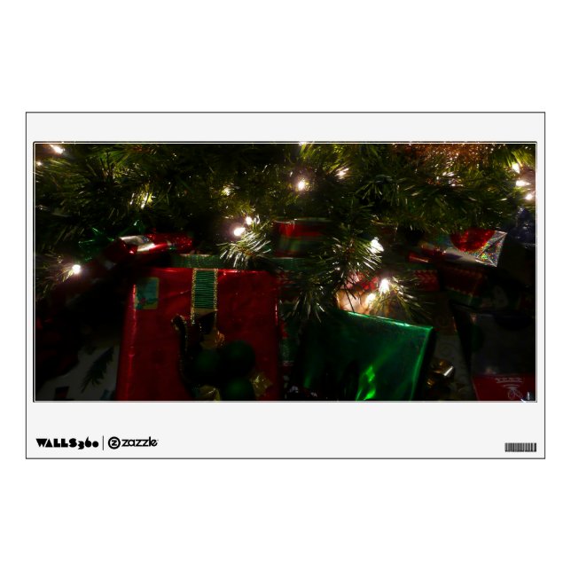 Gifts Under the Tree Christmas Holiday Wall Sticker (Front)