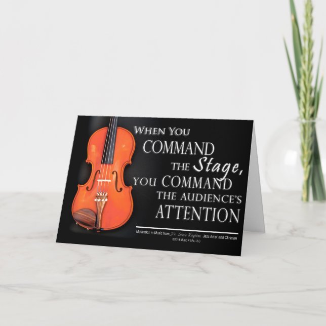Gifts Violin Players - Music is my Art Card (Front)