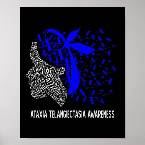 Gifts We Wear Blue For Ataxia Telangiectasia Aware Poster