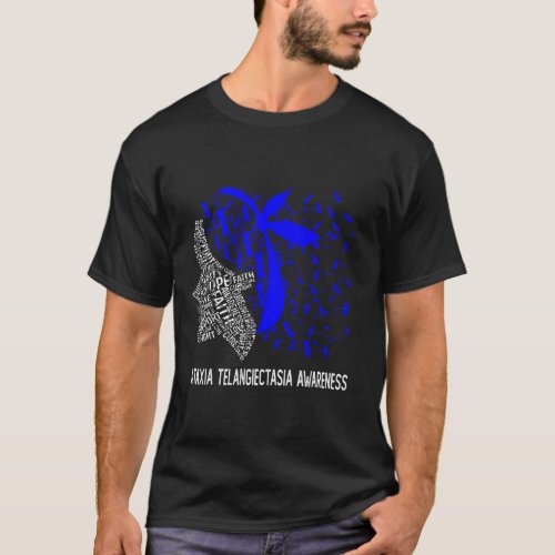 Gifts We Wear Blue For Ataxia Telangiectasia Aware T_Shirt