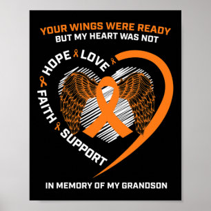 Gifts Women Men In Memory Of My Grandson Leukemia Poster
