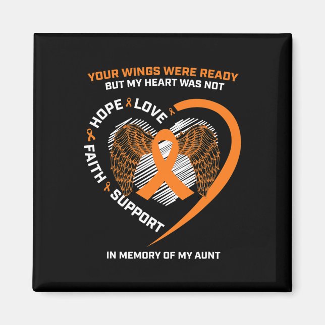 Gifts Women Men Kids In Memory Of My Aunt Leukemia Magnet (Front)