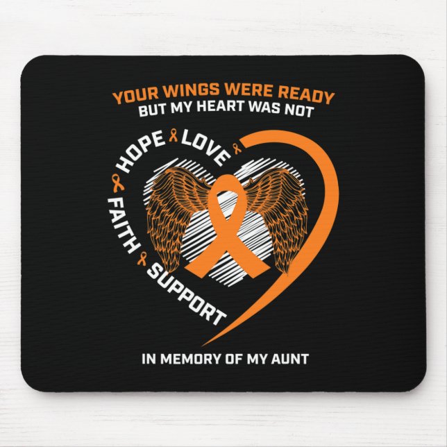 Gifts Women Men Kids In Memory Of My Aunt Leukemia Mouse Pad (Front)