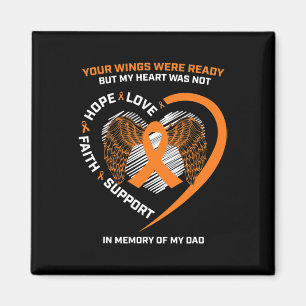 Gifts Women Men Kids In Memory Of My Dad Leukemia Magnet