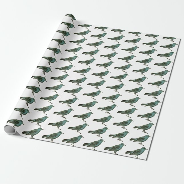 Giftwrap:  Bluebirds of Happiness Wrapping Paper (Unrolled)