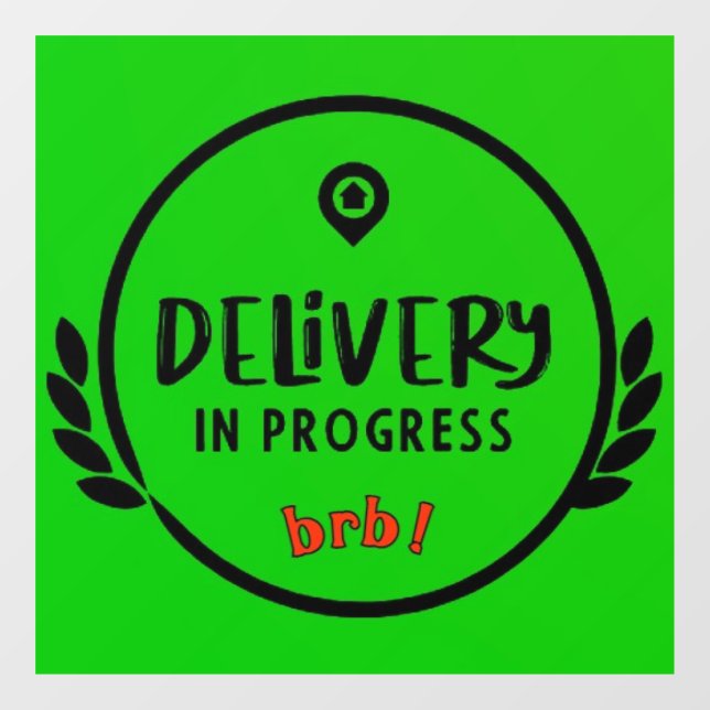 Gig Driver Delivery in Progress Parking Sign (Sheet)