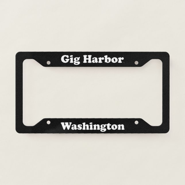 Gig Harbor WA - LPF License Plate Frame (Front)