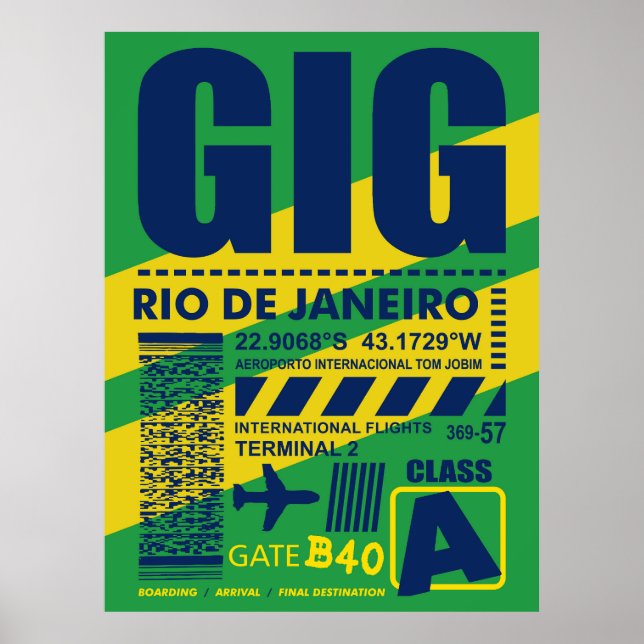 GIG Rio de Janeiro Airport Poster (Front)