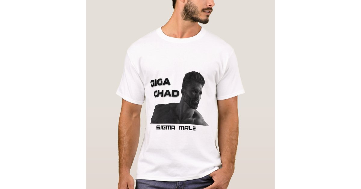 Giga Chad T-shirt Photographic Print for Sale by TshirtGigaChad