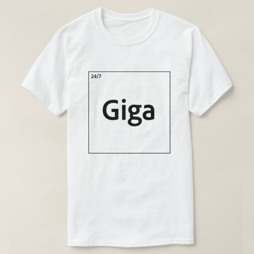 GigaChad Element Black Text periodic table T_Shirt