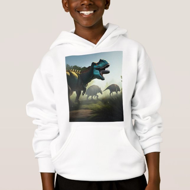 Giganotosaurus Dinosaurs Prowling, Kids Hoodie (Front)