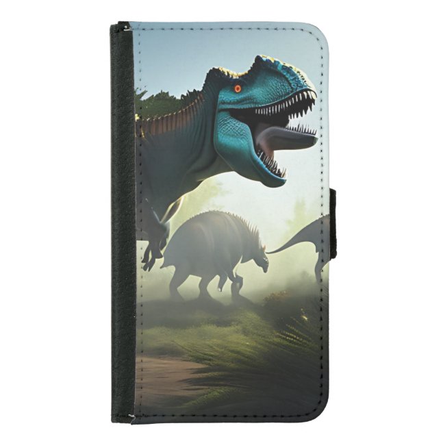 Giganotosaurus Dinosaurs Prowling, Samsung Galaxy Wallet Case (Front)