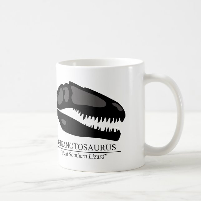 Giganotosaurus Skull Coffee Mug (Right)