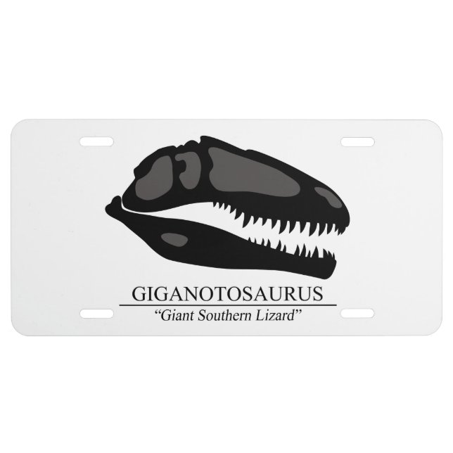 Giganotosaurus Skull License Plate (Front)