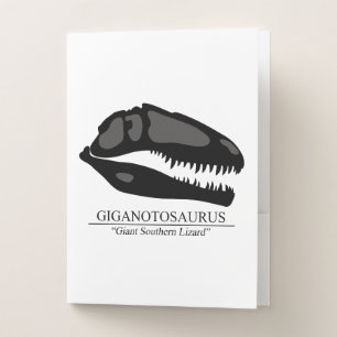 Giganotosaurus Skull Pocket Folder