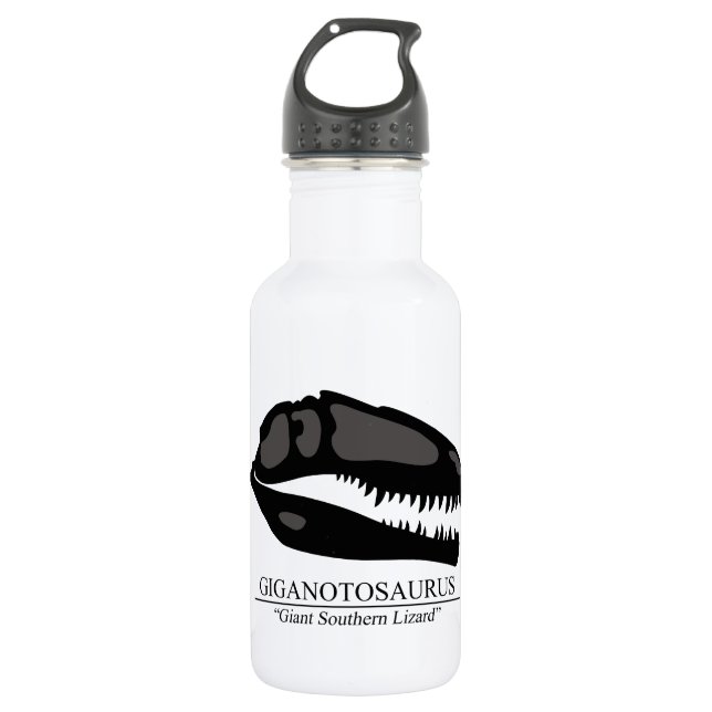 Giganotosaurus Skull Stainless Steel Water Bottle (Front)