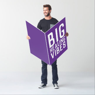 GIGANTIC HUGE GET WELL HEALING VIBES BIG CARDS