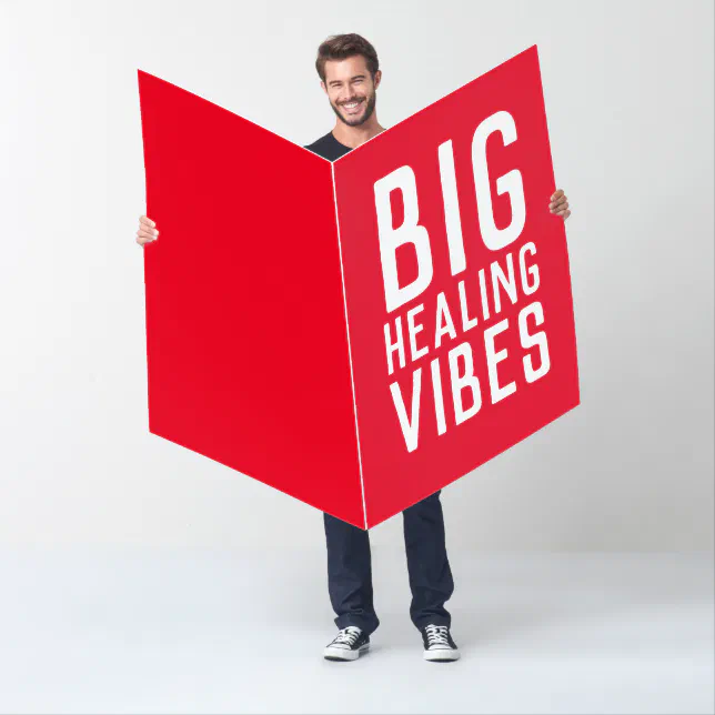GIGANTIC HUGE GET WELL HEALING VIBES BIG CARDS