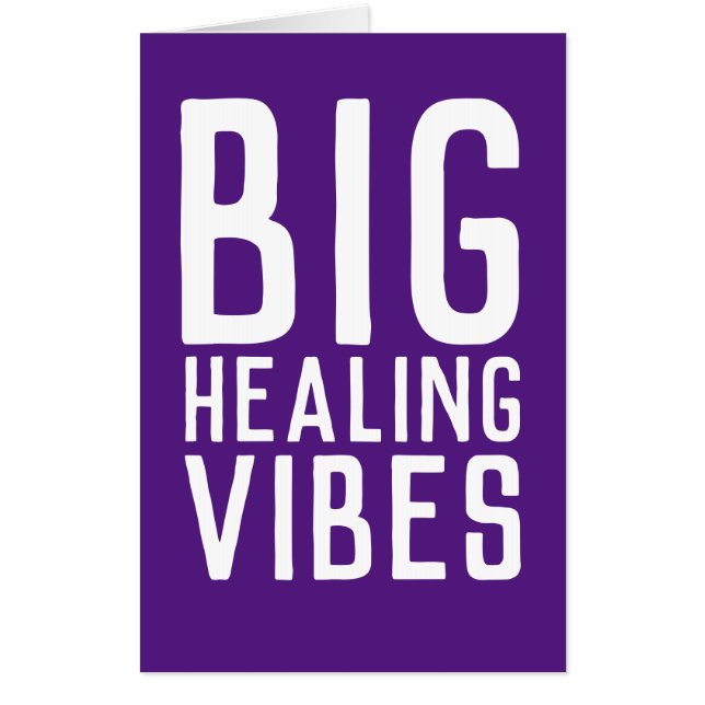 GIGANTIC HUGE GET WELL HEALING VIBES BIG CARDS (Front)