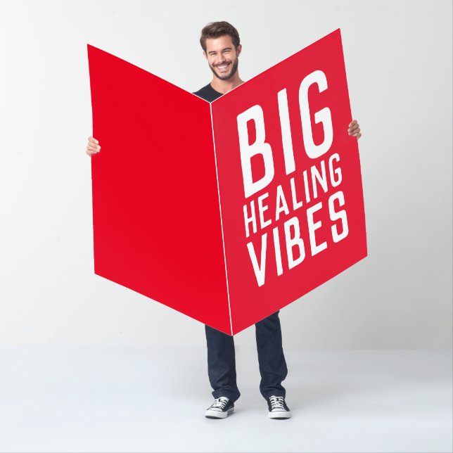 GIGANTIC HUGE GET WELL HEALING VIBES BIG CARDS (In Situ)