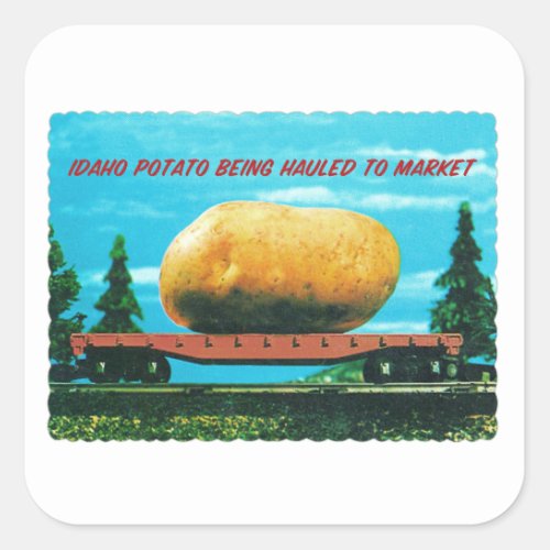 Gigantic Idaho Potato Hauled to Market Square Sticker