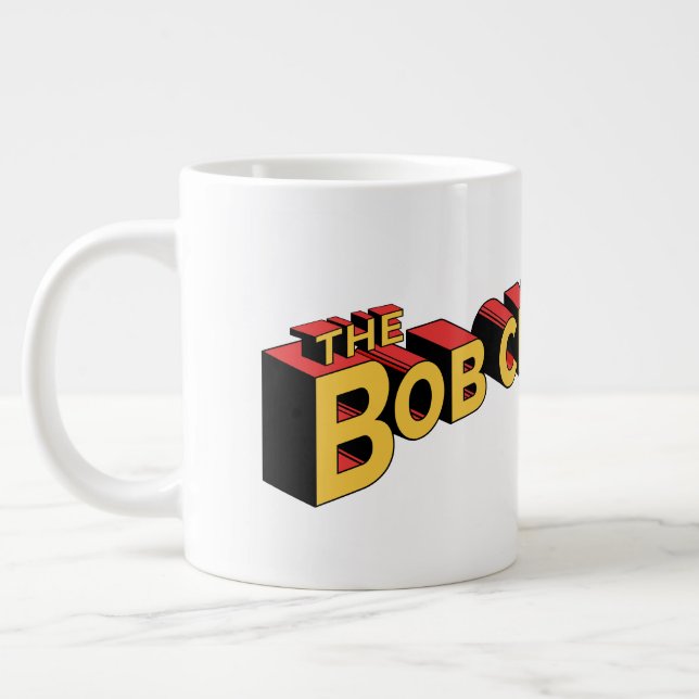 Gigantic Superhero Bob Cesca Mugs (Left)