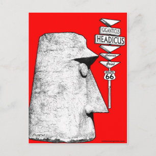 Giganticus Headicus Route 66 Antares road sign Postcard