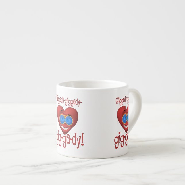 Giggedy Funny Valentine Espresso Cup (Front Right)