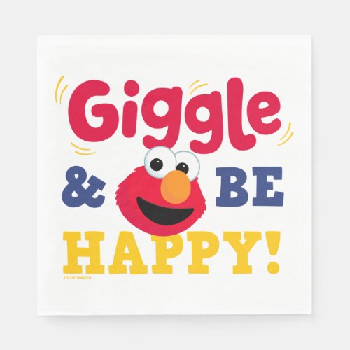 Giggle and Be Happy Elmo Napkins