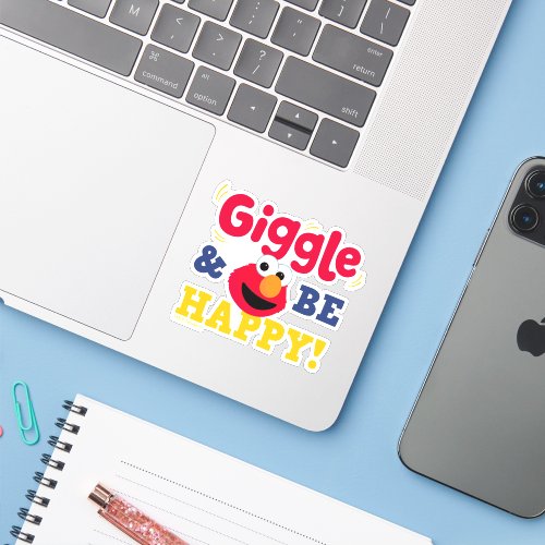 Giggle and Be Happy Elmo Sticker
