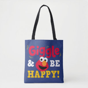 Giggle and Be Happy Elmo Tote Bag