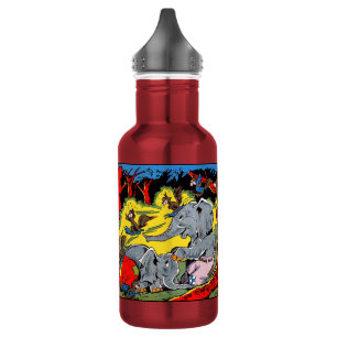 Giggle Animal Elephant Vintage Comics Stainless Steel Water Bottle
