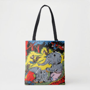 Giggle Animal Elephant Vintage Comics Tote Bag