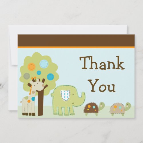 Giggle Gang/Jungle Animals Thank You Card