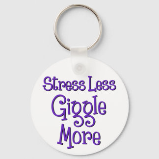GIGGLE MORE, purple ink Keychain