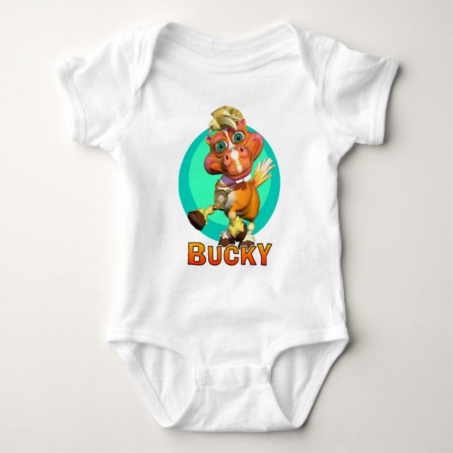 GiggleBellies Bucky the Horse Baby Bodysuit (Front)