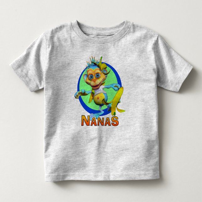 GiggleBellies Nanas the Monkey Toddler T-shirt (Front)