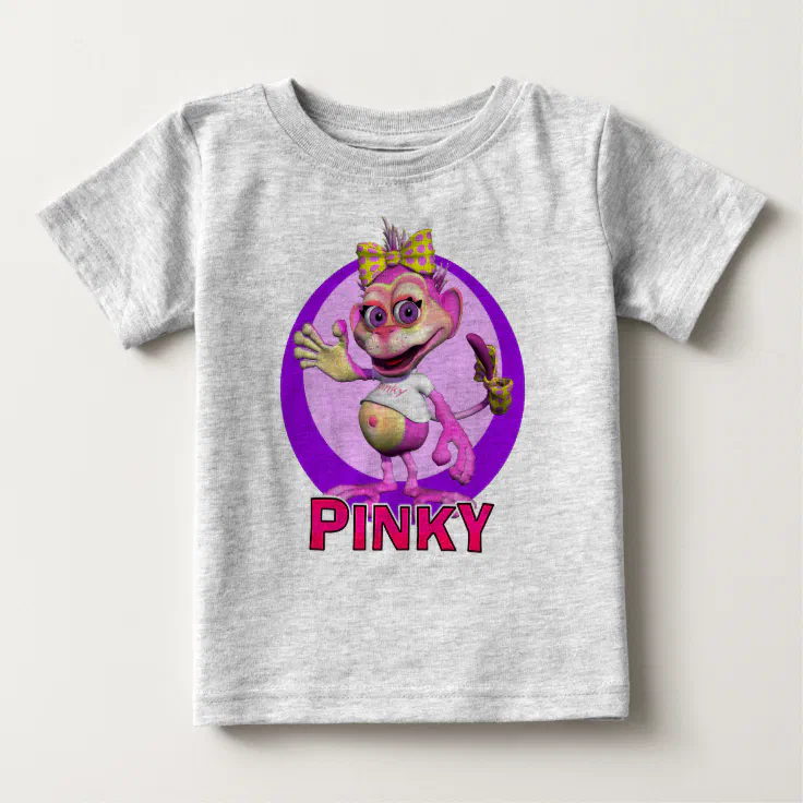 Gigglebellies Pinky The Monkey Baby T Shirt Zazzle