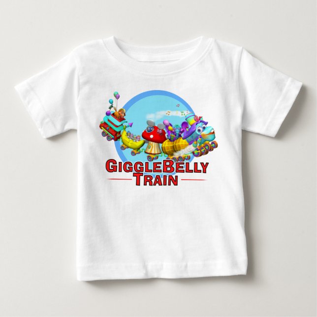 GiggleBellies The GiggleBellie Train Baby T-Shirt (Front)