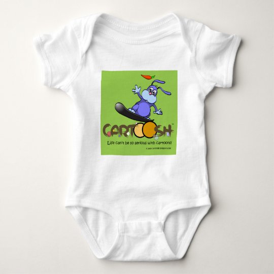 giggleBunny on Cartoosh snowboard Baby Bodysuit