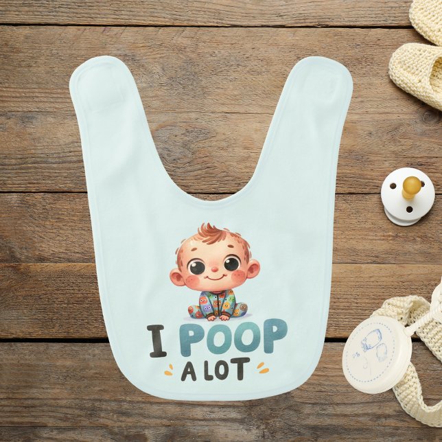 Giggles and Gurgles - Cute Poop Joke Baby Bib (Creator Uploaded)