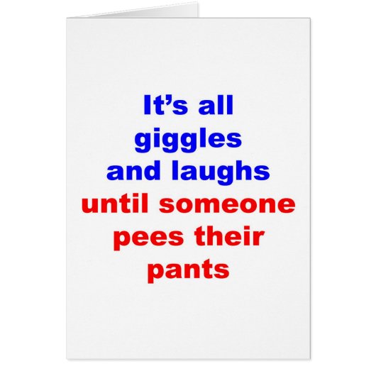 Giggles & Laughs Pees Pants Cards (Front)