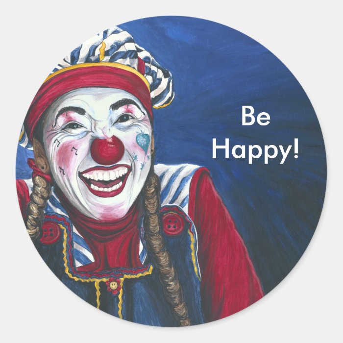 Giggles the Clown Painting Sticker